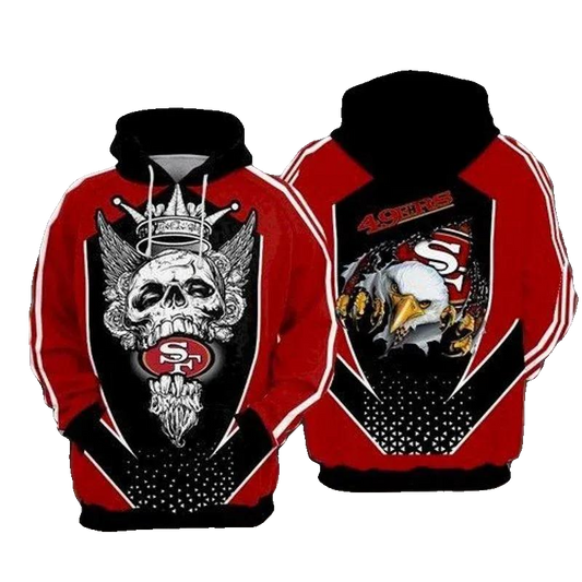 San Francisco King San Francisco 49ers NFL 3D All Over Print Hoodie -Moonbestprint