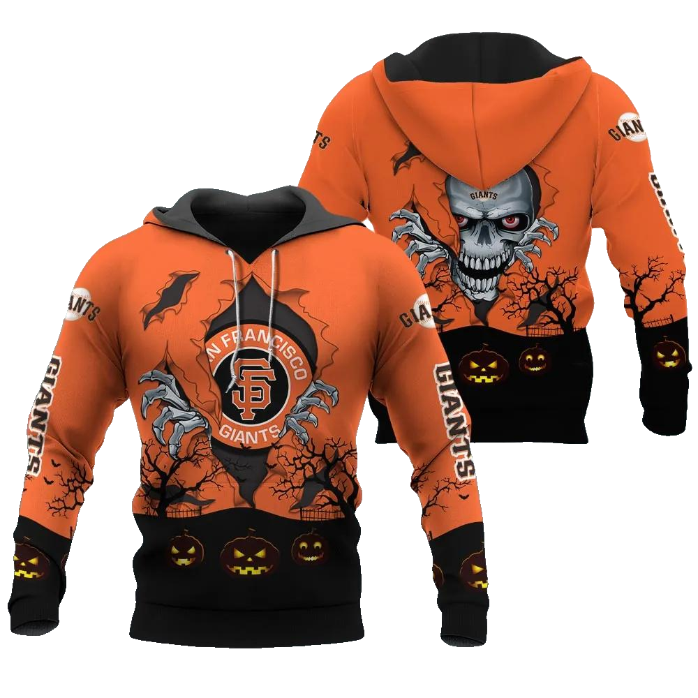 San Francisco Giants Halloween 3D MLB All Over Print Hoodie -Moonbestprint