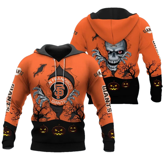 San Francisco Giants Halloween 3D MLB All Over Print Hoodie -Moonbestprint