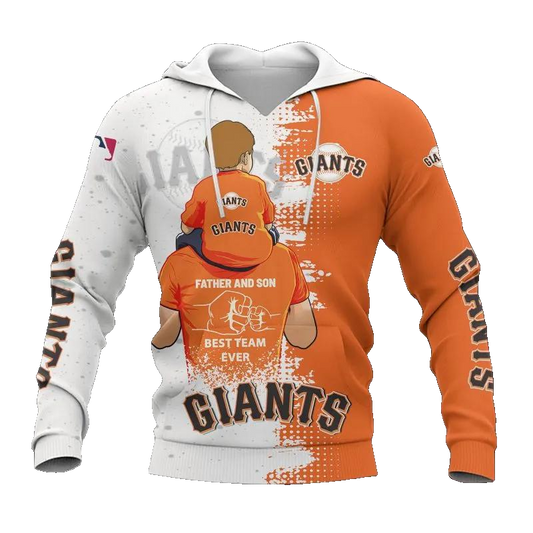 San Francisco Giants Dad And Son MLB All Over Print Hoodie -Moonbestprint