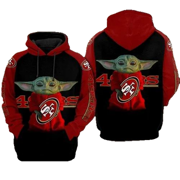 San Francisco 49ers Yoda NFL 3D All Over Print Hoodie -Moonbestprint