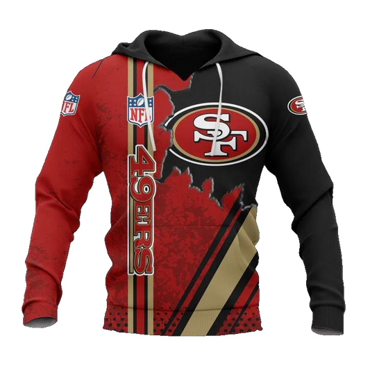 San Francisco 49ers NFL3D All Over Print Hoodie -Moonbestprint