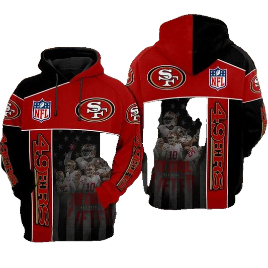 San Francisco 49ers Football Anniversary Flag NFL 3D All Over Print Hoodie -Moonbestprint