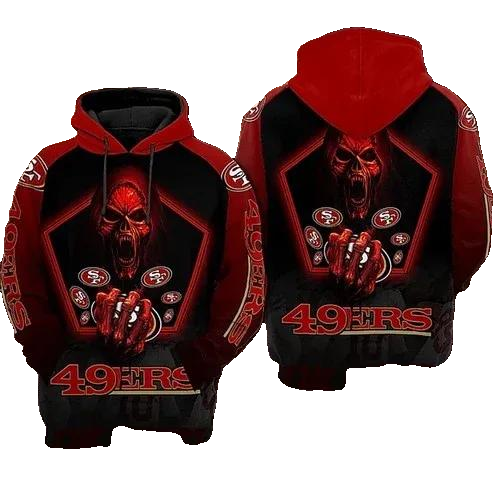 San Francisco 49ers Death NFL 3D All Over Print Hoodie -Moonbestprint