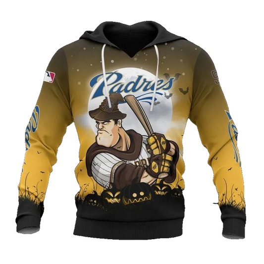 San Diego Padres Mascot MLB All Over Print Hoodie -Moonbestprint