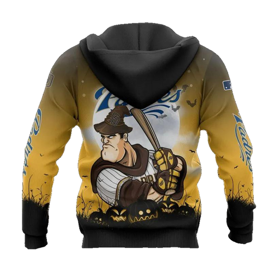 San Diego Padres Mascot MLB All Over Print Hoodie -Moonbestprint