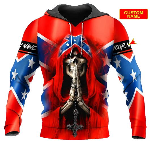 Pray CSA Skull Custom 3D All Over Print Hoodie -Moonbestprint