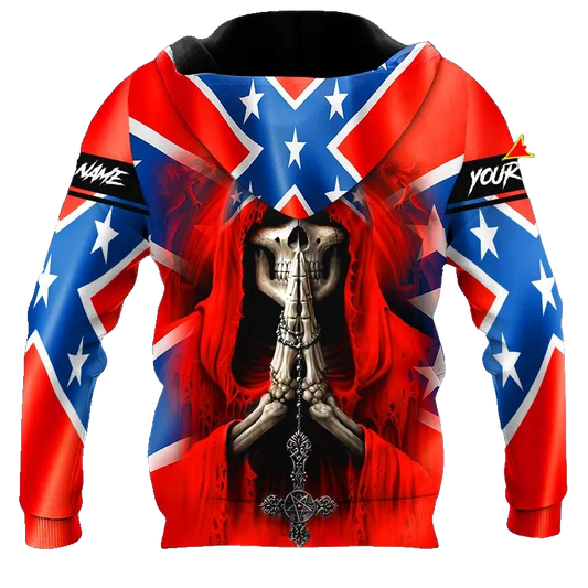 Pray CSA Skull Custom 3D All Over Print Hoodie -Moonbestprint
