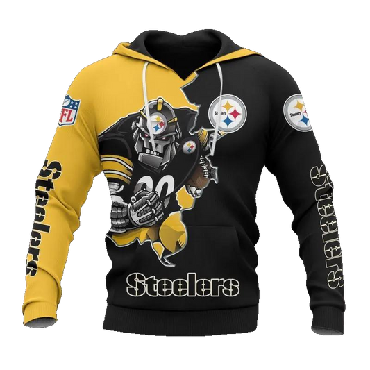Pittsburgh Steelers Mascot NFL 3D All Over Print Hoodie -Moonbestprint