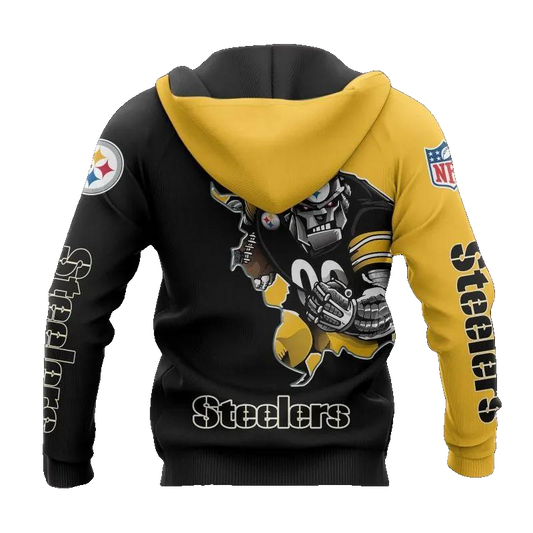 Pittsburgh Steelers Mascot NFL 3D All Over Print Hoodie -Moonbestprint