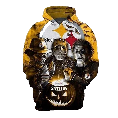 Pittsburgh Steelers Halloween Movie NFL 3D All Over Print Hoodie -Moonbestprint