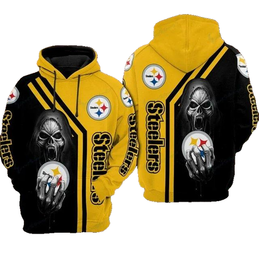 Pittsburgh Steelers Death NFL3D All Over Print Hoodie -Moonbestprint