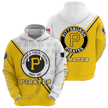 Pittsburgh Pirates Logo 3D MLB All Over Print Hoodie -Moonbestprint