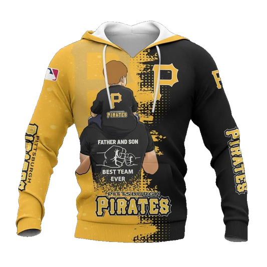 Pittsburgh Pirates Dad And Son MLB All Over Print Hoodie -Moonbestprint