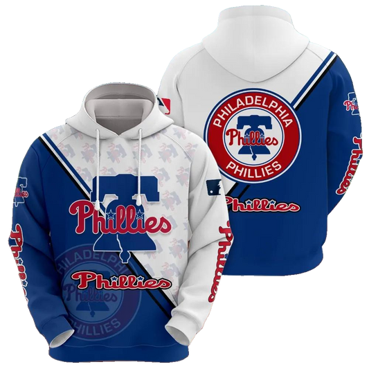 Philadelphia Phillies Logo 3D MLB All Over Print Hoodie -Moonbestprint