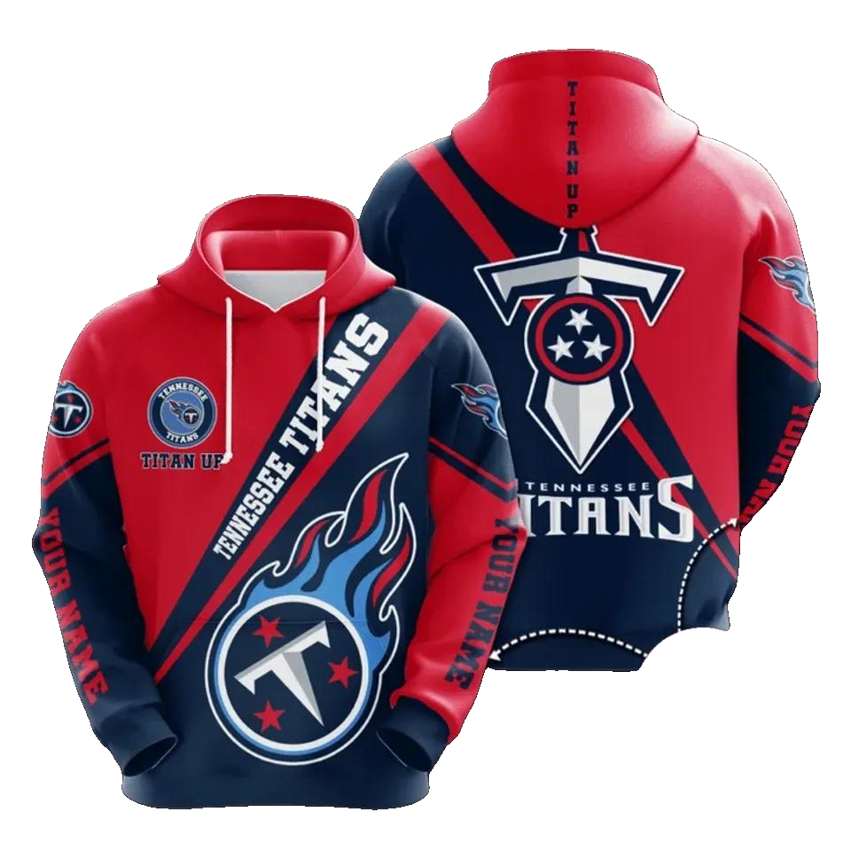 Personalized Tennessee Titans Titan NFL 3D All Over Print Hoodie -Moonbestprint