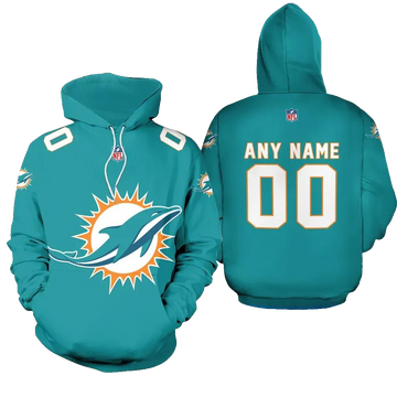 Personalized Miami Dolphins NFL 3D All Over Print Hoodie -Moonbestprint
