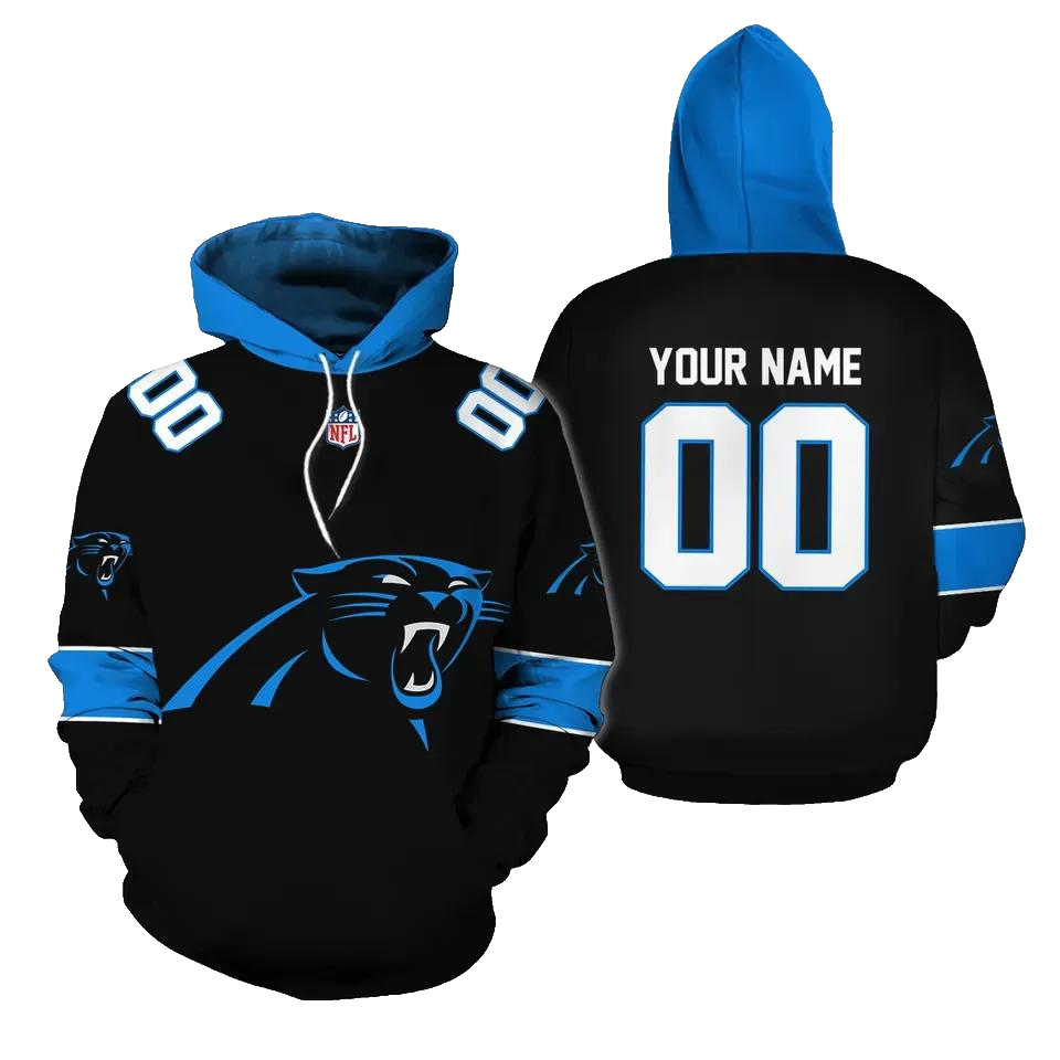 Personalized Carolina Panthers NFL 3D All Over Print Hoodie -Moonbestprint