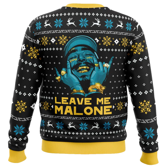 Leave Me Malone Post Malone Ugly Christmas Sweater 2025 – Moonbestprint