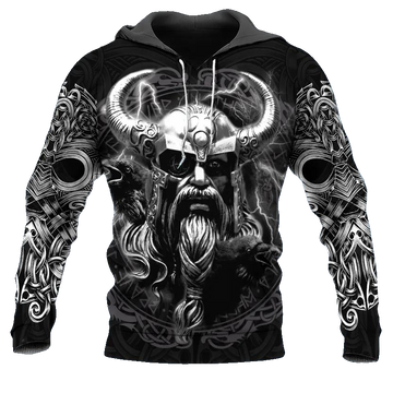Odin Norse Warrior Viking 3D All Over Print Hoodie -Moonbestprint