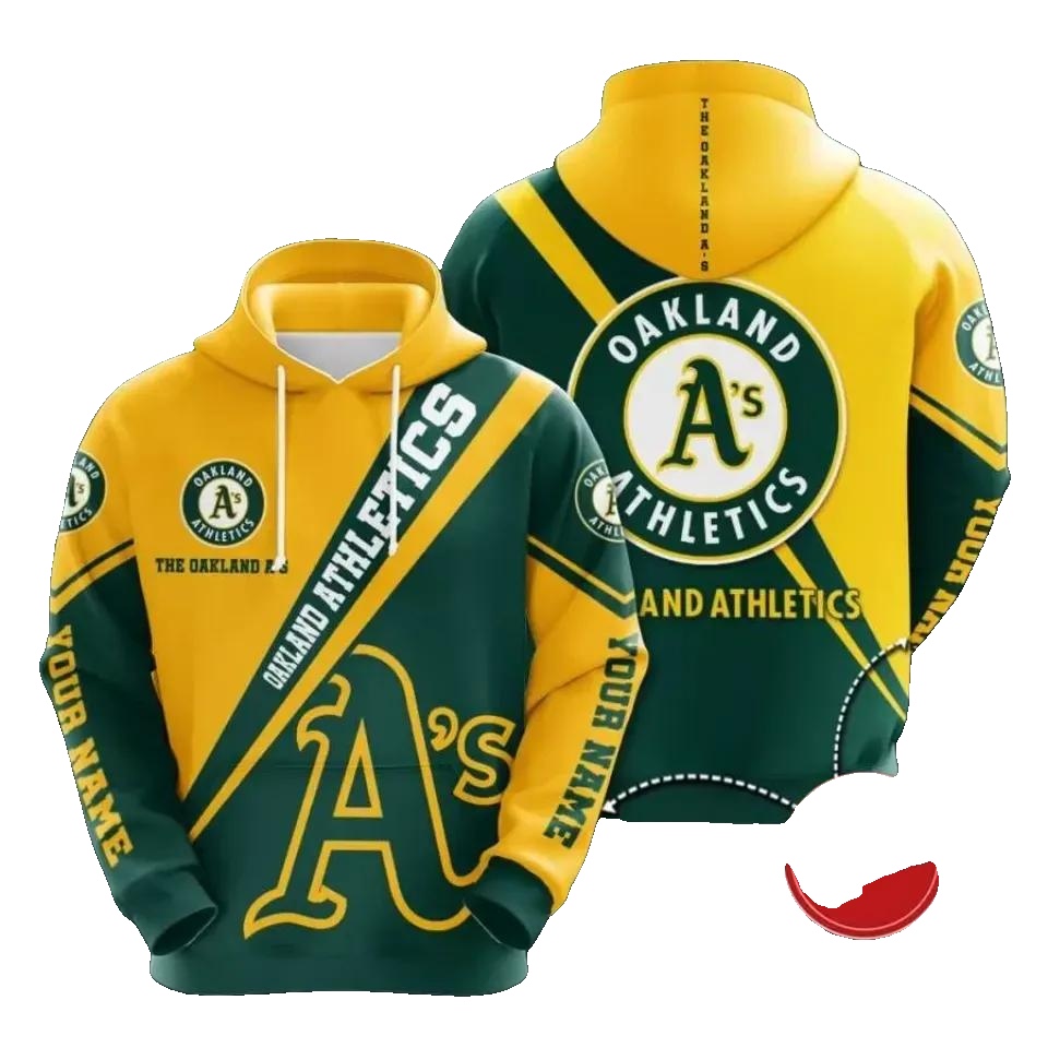 Oakland Baseball Team Athleticss 3D MLB All Over Print Hoodie -Moonbestprint