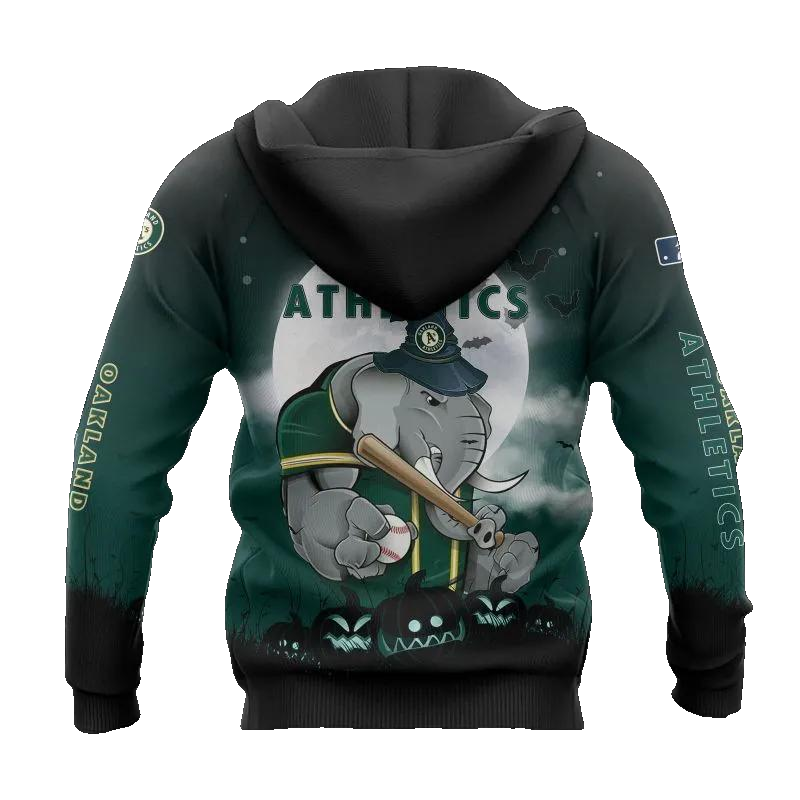 Oakland Athletics Mascot MLB All Over Print Hoodie -Moonbestprint