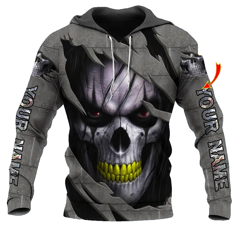 Night Stalker Skull Custom 3D All Over Print Hoodie -Moonbestprint