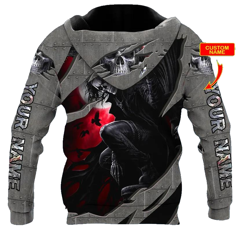 Night Stalker Skull Custom 3D All Over Print Hoodie -Moonbestprint
