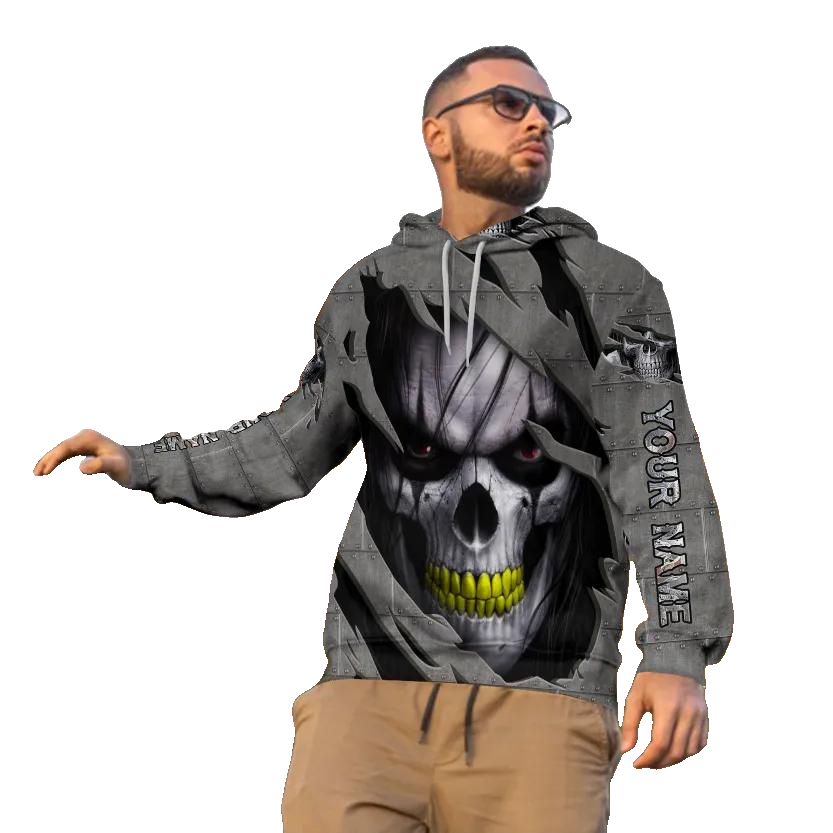 Night Stalker Skull Custom 3D All Over Print Hoodie -Moonbestprint