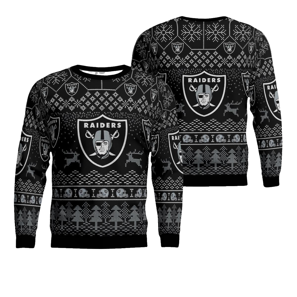 Las Vegas Raiders Football Team Holiday Ugly Christmas Sweater – Moonbestprint