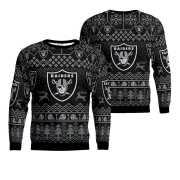Las Vegas Raiders Football Team Holiday Ugly Christmas Sweater – Moonbestprint