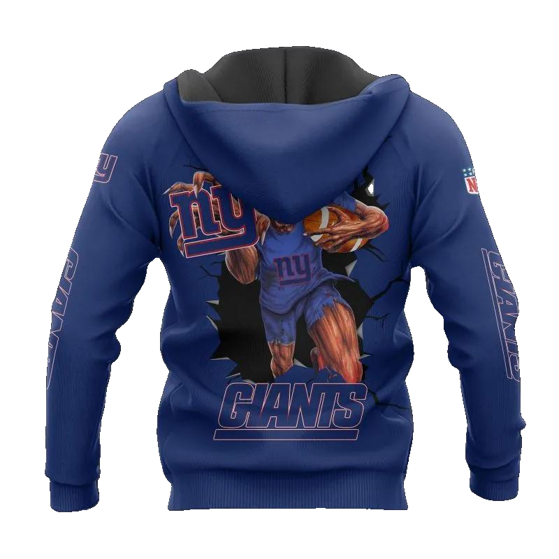 NFL New York Giants Eddie Iron Maiden NFL 3D All Over Print Hoodie -Moonbestprint