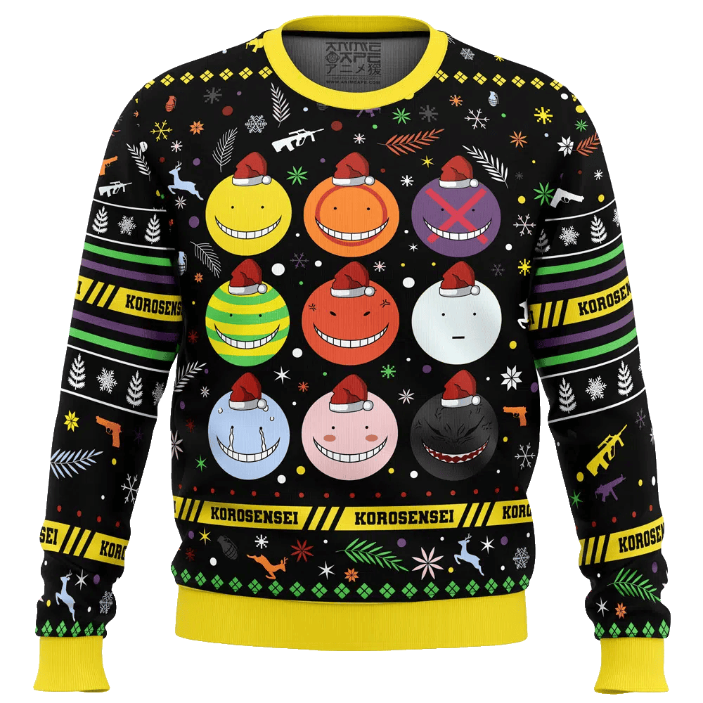 Korosensei Expressions Assassination Classroom Ugly Christmas Sweater – Moonbestprint