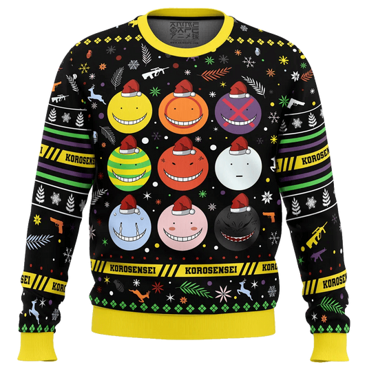 Korosensei Expressions Assassination Classroom Ugly Christmas Sweater – Moonbestprint