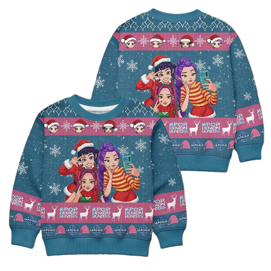 Kpop Demon Hunters Anime Girl Christmas Ugly Christmas Sweater 2025 – Moonbestprint