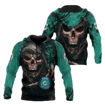 NFL Miami Dolphins Death NFL 3D All Over Print Hoodie -Moonbestprint