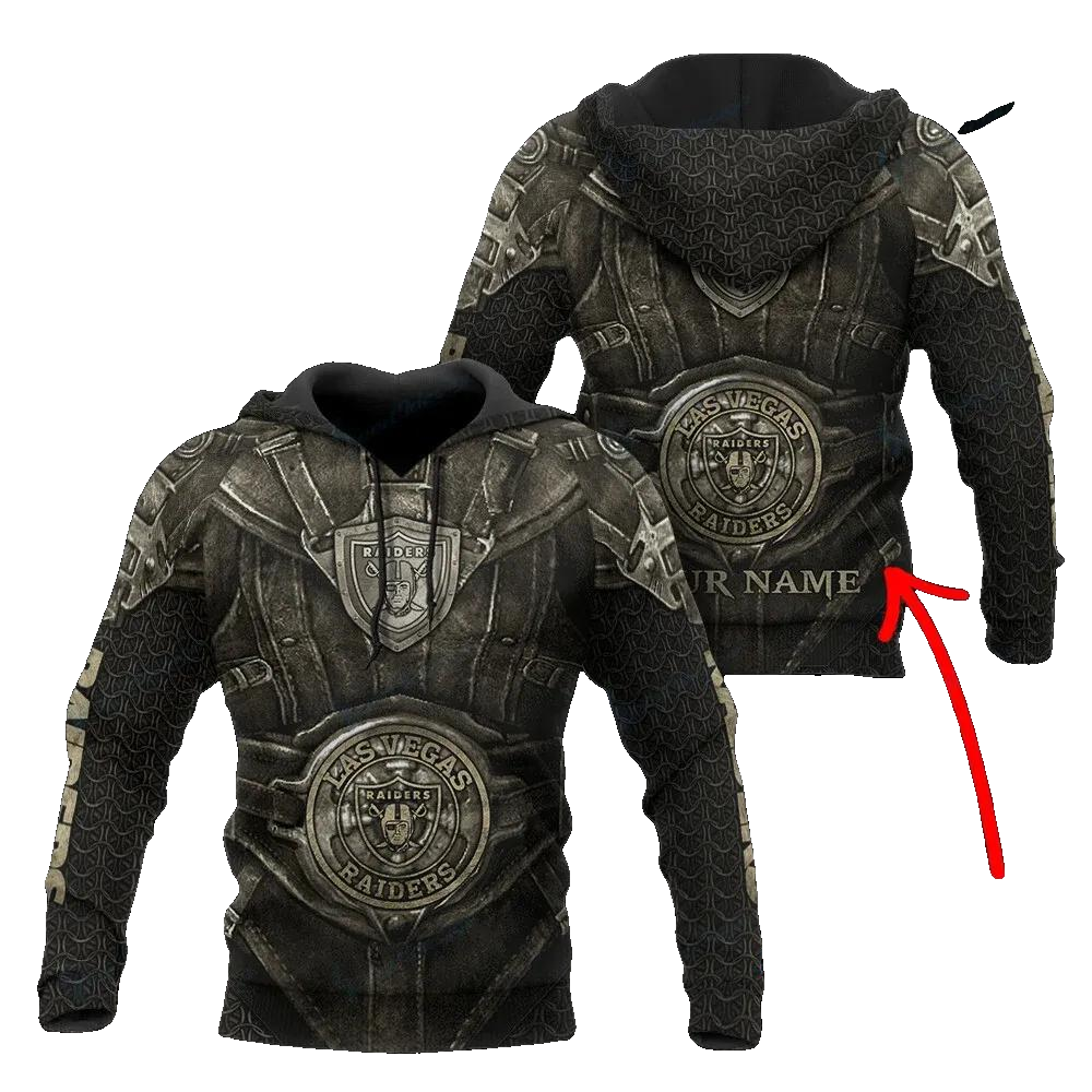 NFL Las Vegas Raiders Personalized NFL 3D All Over Print Hoodie -Moonbestprint