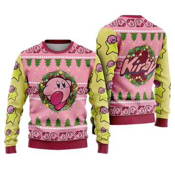 Kirby Pink Ugly Christmas Sweater – Moonbestprint