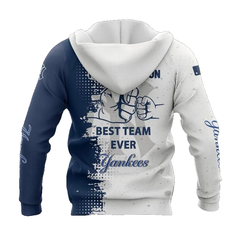 New York Yankees Dad And Son MLB All Over Print Hoodie -Moonbestprint