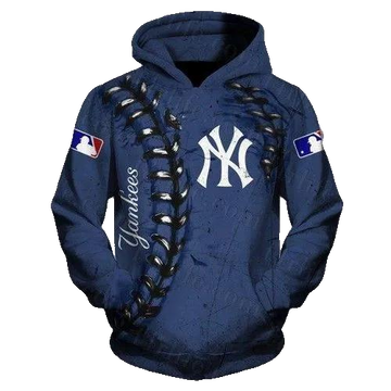New York Yankees Baseball Zip 3D MLB All Over Print Hoodie -Moonbestprint