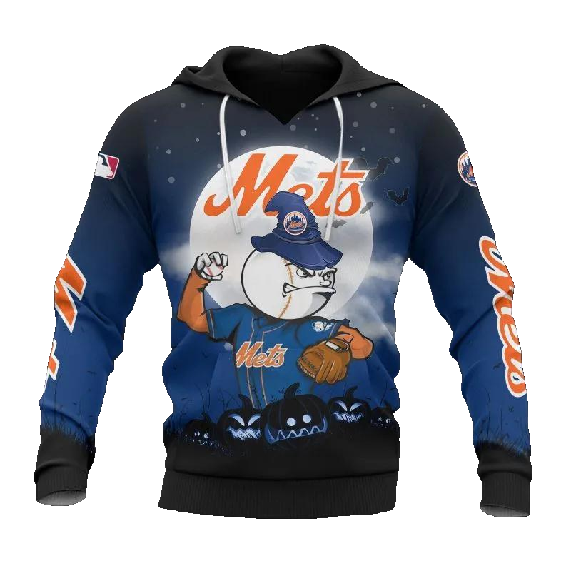 New York Mets Mascot MLB All Over Print Hoodie -Moonbestprint