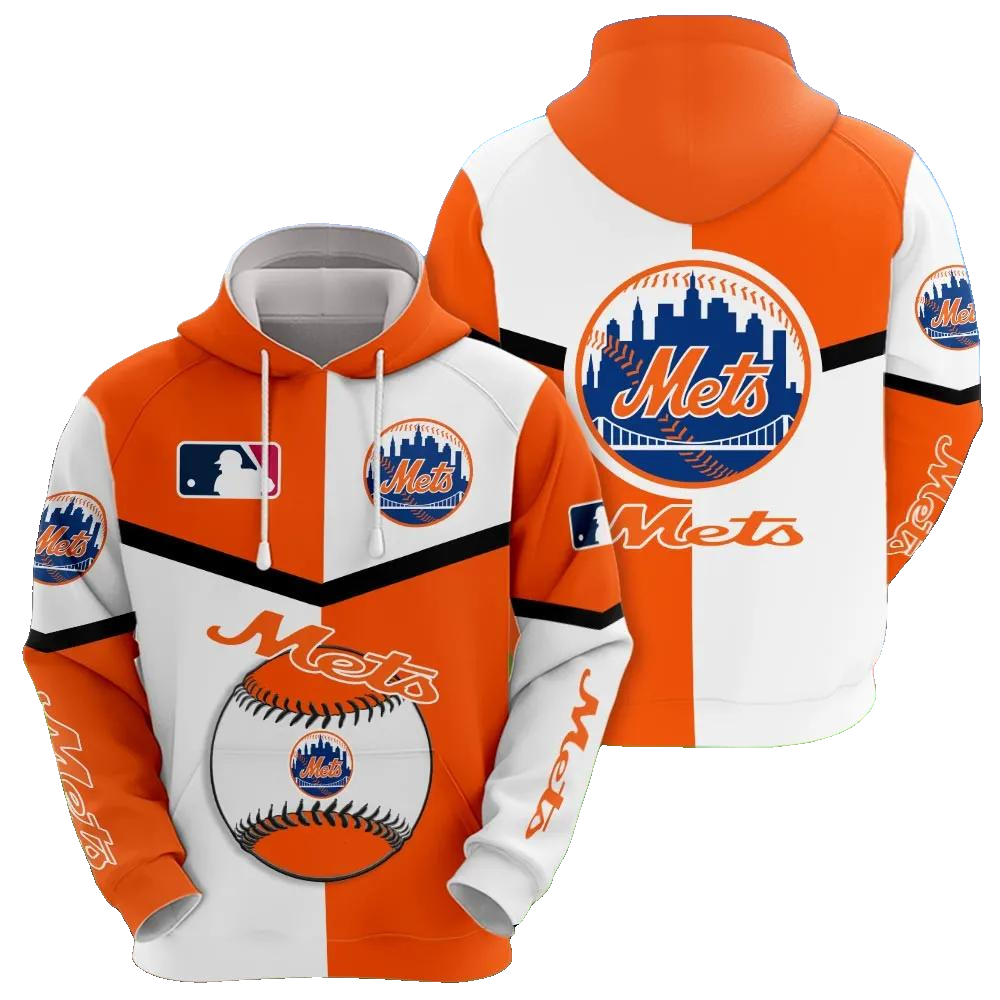 New York Mets 3D MLB All Over Print Hoodie -Moonbestprint