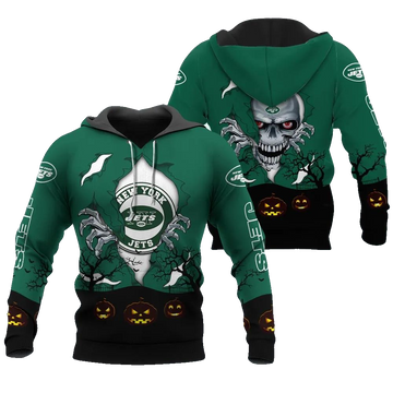 New York Jets Halloween 3D NFL All Over Print Hoodie -Moonbestprint