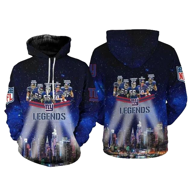 New York Giants Legend NFL 3D All Over Print Hoodie -Moonbestprint