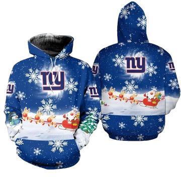 New York Giants Christmas NFL 3D All Over Print Hoodie -Moonbestprint