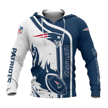 New England Patriots Fire Ball NFL 3D All Over Print Hoodie -Moonbestprint