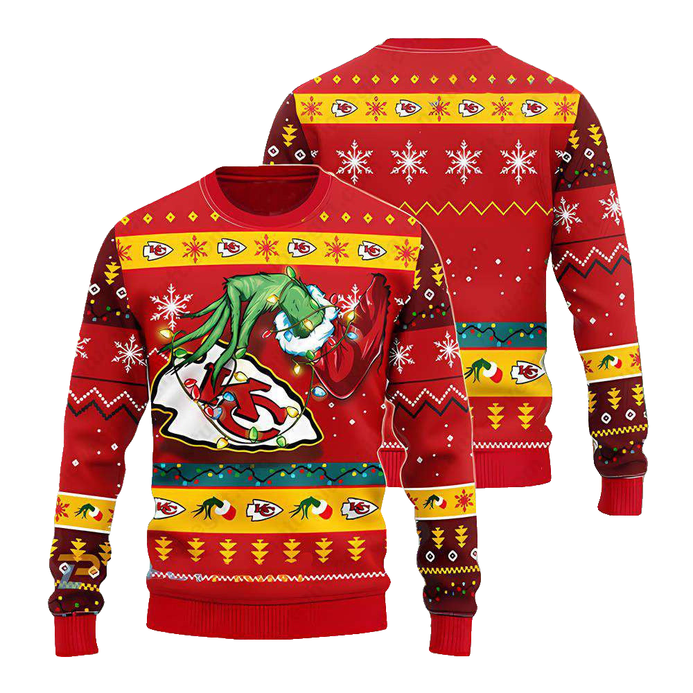 Kansas City Chiefs Grinch Christmas Ugly Sweater – Moonbestprint