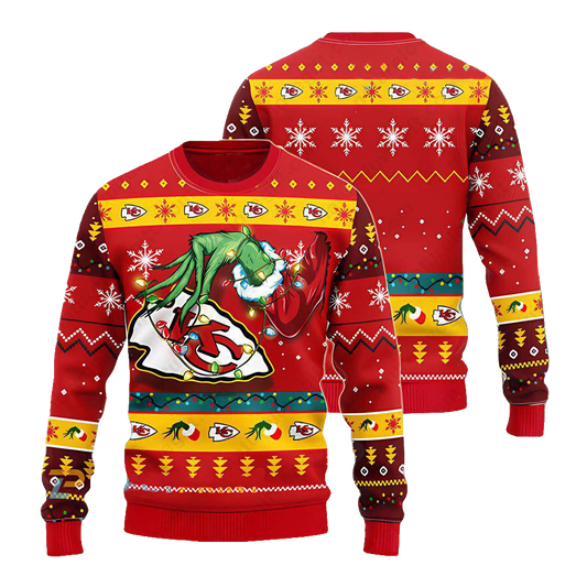 Kansas City Chiefs Grinch Christmas Ugly Sweater – Moonbestprint