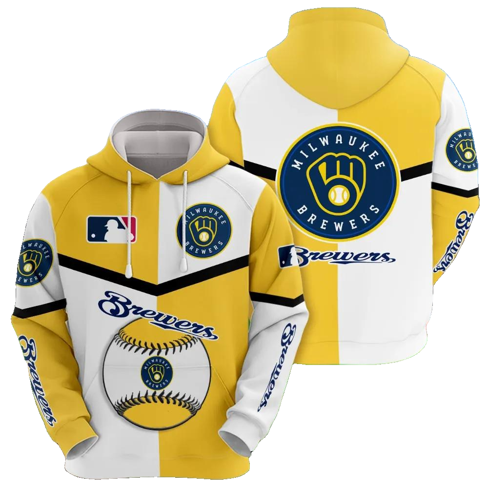 Milwaukee Brewers 3D MLB All Over Print Hoodie -Moonbestprint