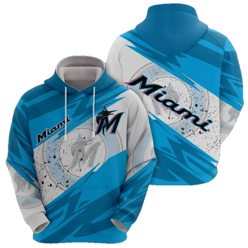 Miami Marlins MLB All Over Print Hoodie -Moonbestprint